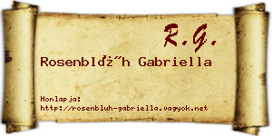Rosenblüh Gabriella névjegykártya